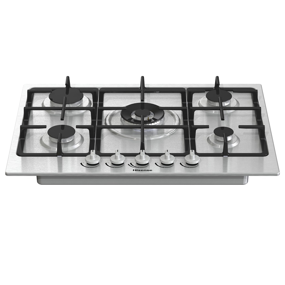 Hisense GM773XF 71cm Gas Hob - Stainless Steel