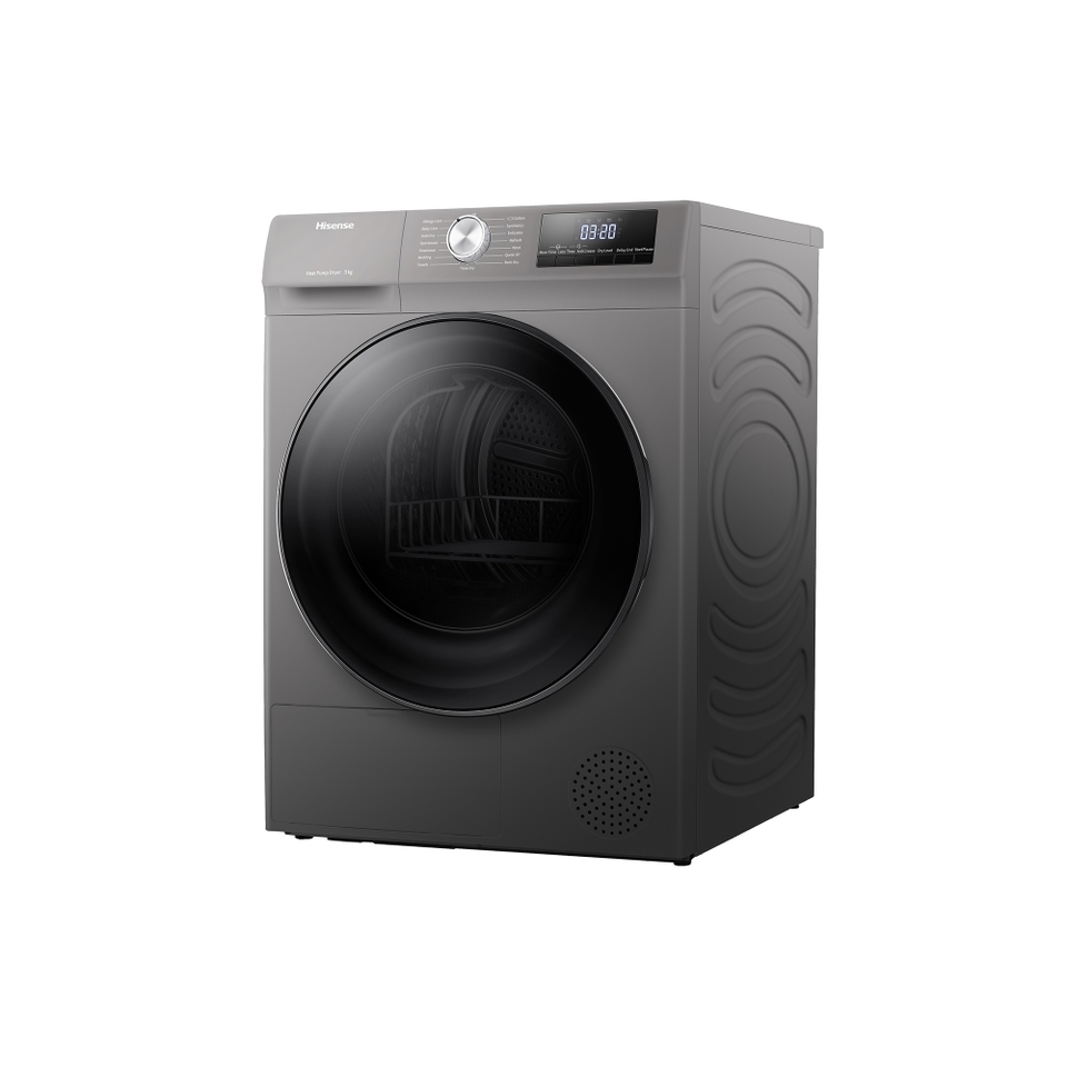 Hisense 3 Series DHQA902UT 9Kg Heat Pump Tumble Dryer - Titanium