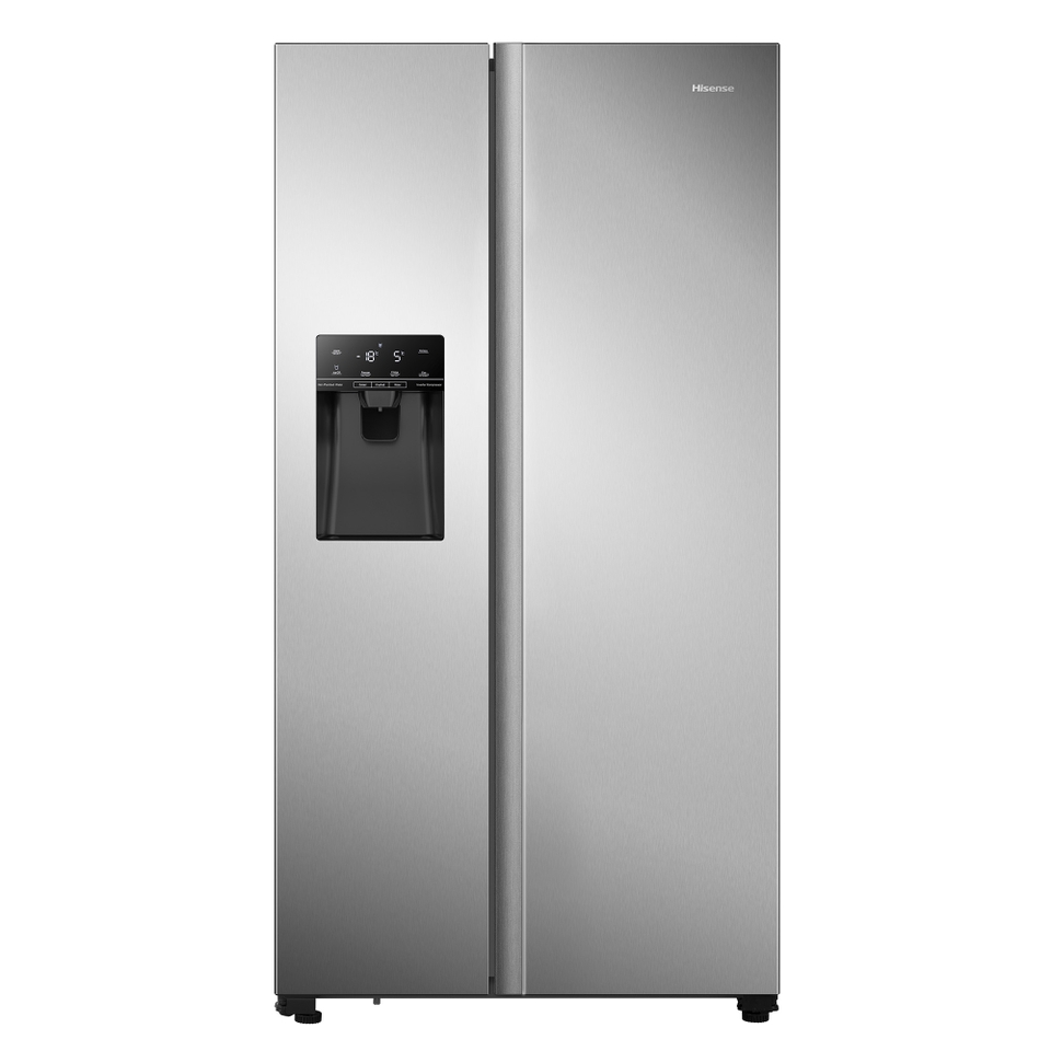 Hisense RS694N4TZE Non-Plumbed Frost Free American Fridge Freezer - Stainless Steel