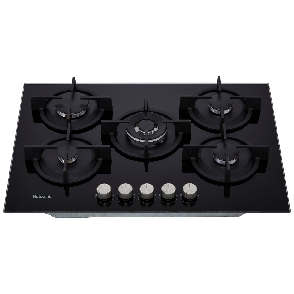 Hotpoint HGS72SBK 73cm Gas Hob - Black