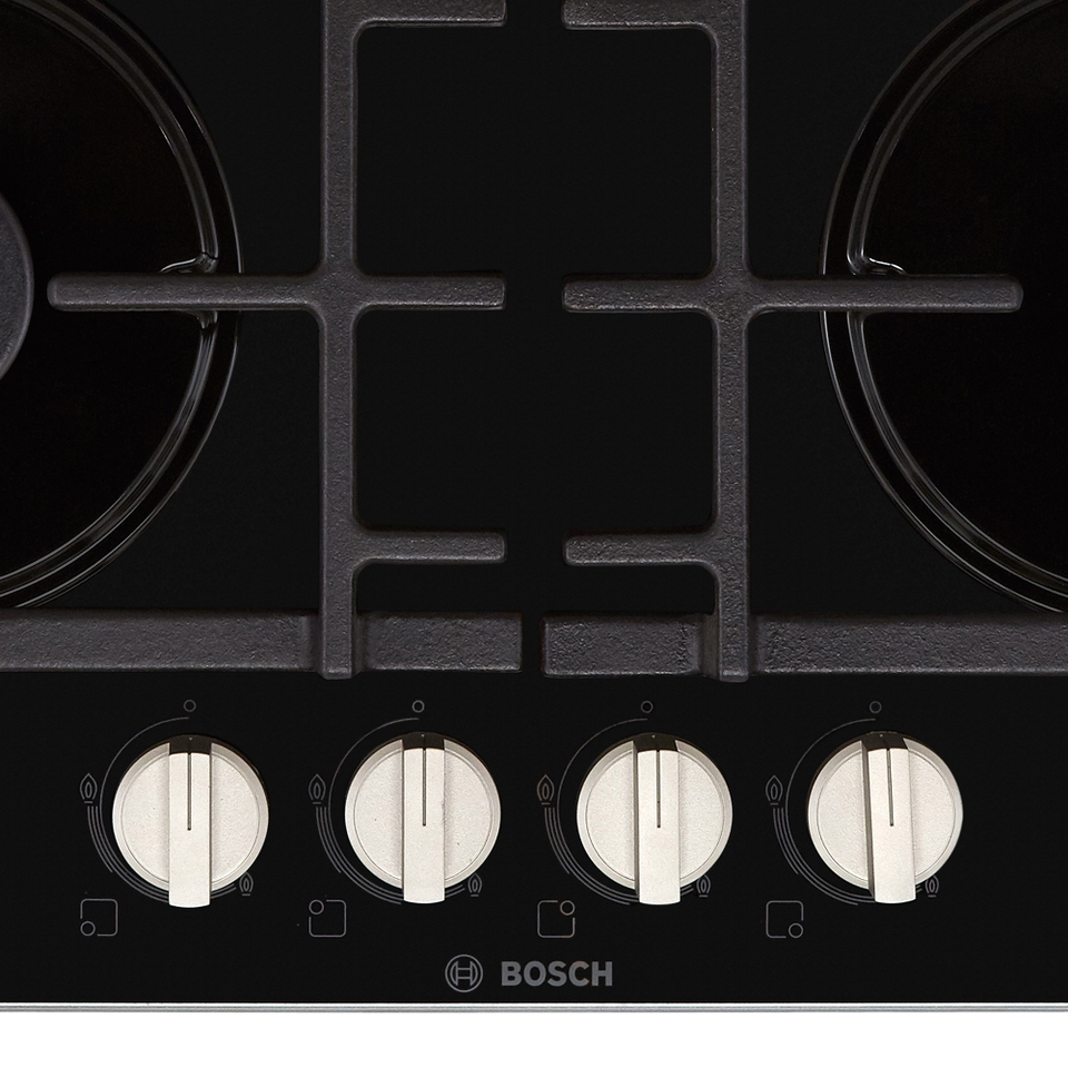 Bosch Series 4 PNP6B6B90 59cm Gas Hob - Black