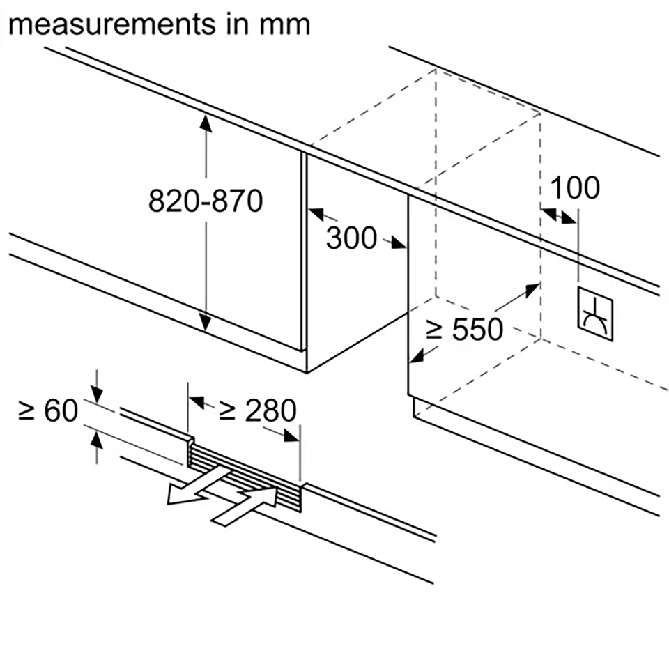 Bosch KUW20VHF0G Built In Wine Cooler Black Homebase