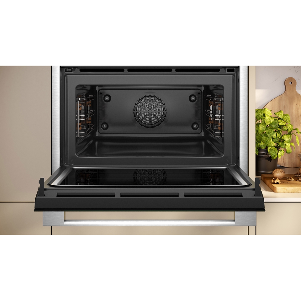 NEFF N70 C24MR21N0B Built In Compact Electric Single Oven with Microwave Function - Stainless Steel