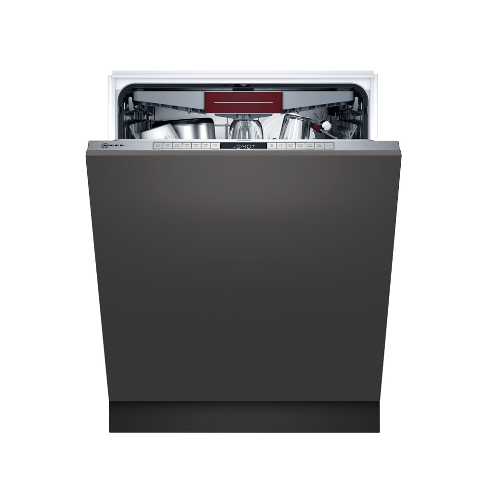 NEFF N50 S195HCX26G Fully Integrated Full Size Dishwasher - Stainless Steel Control Panel