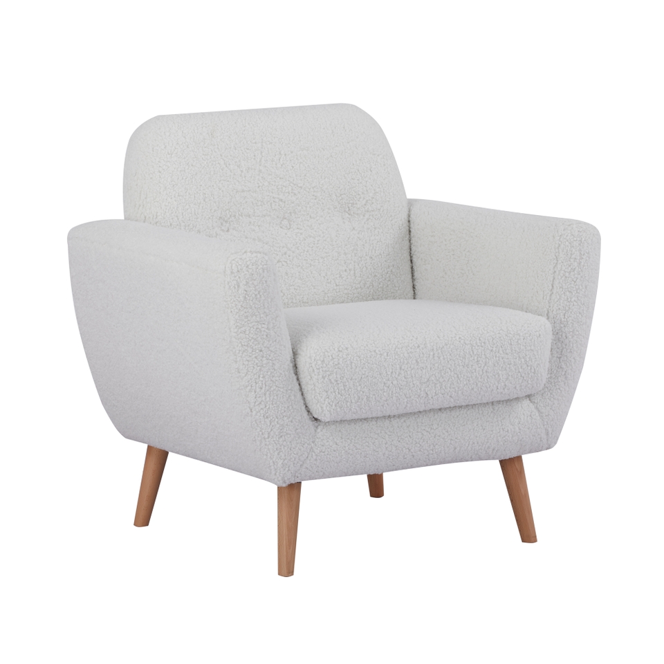 Scandi Savannah Cosy Boucle Armchair - White