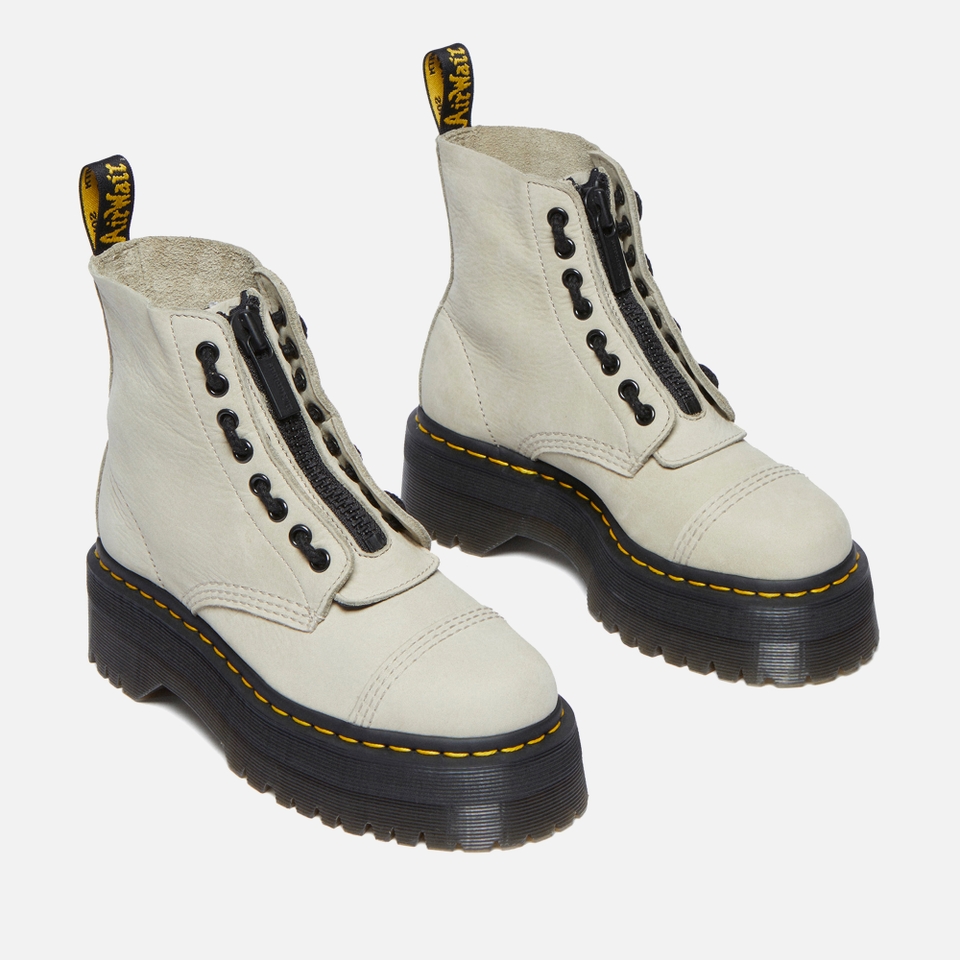 Dr martens 1460 white leather flat ankle boots 2025