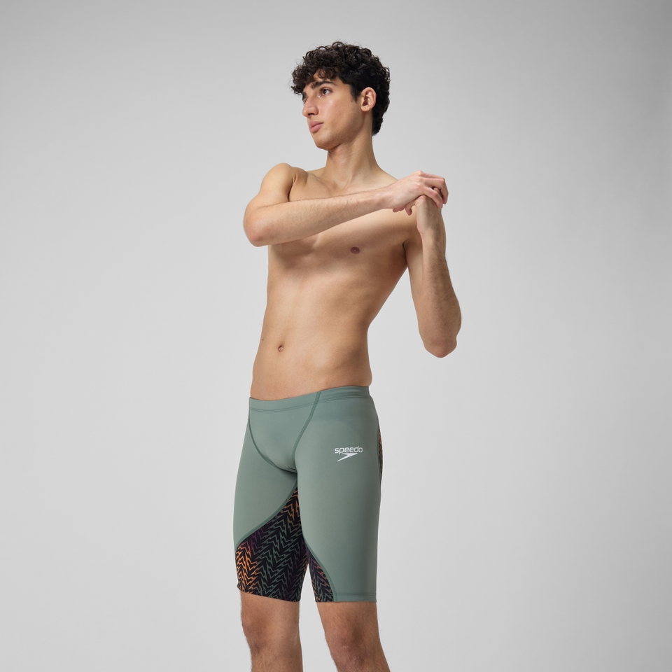 Herren Fastskin LZR Ignite Schwimmhose Grün/Schwarz