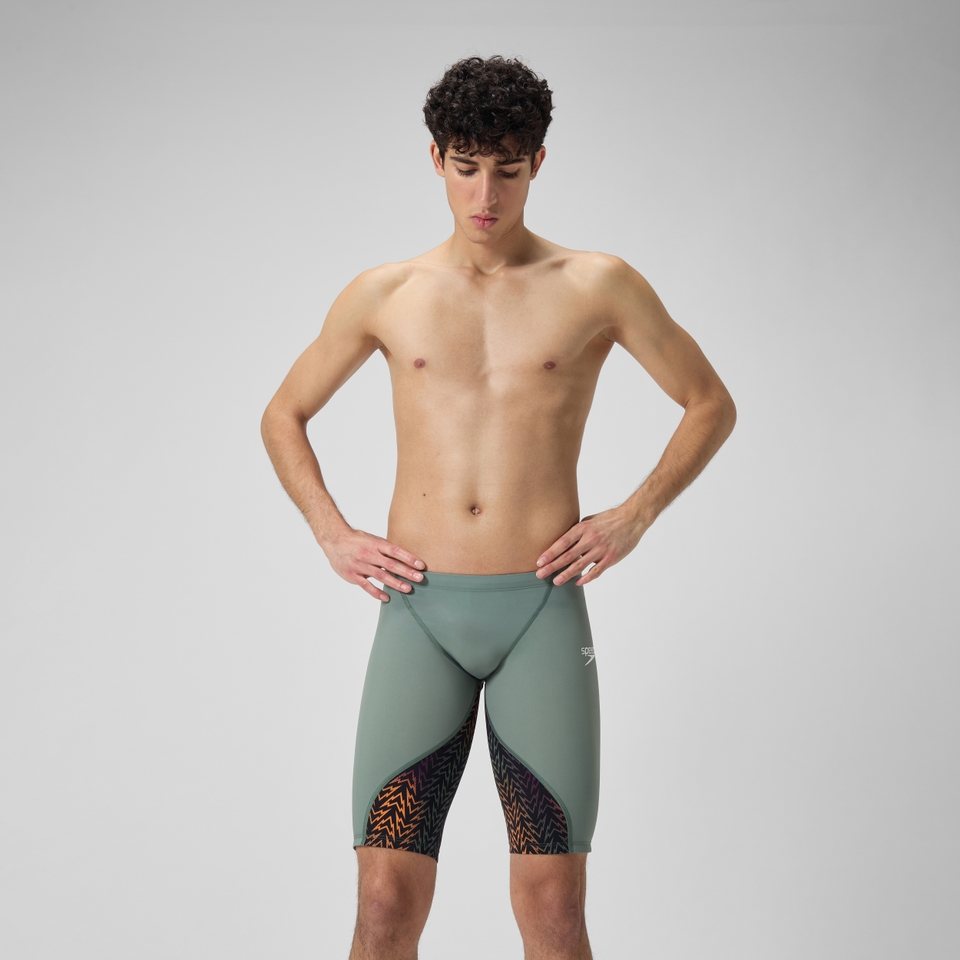 Herren Fastskin LZR Ignite Schwimmhose Grün/Schwarz