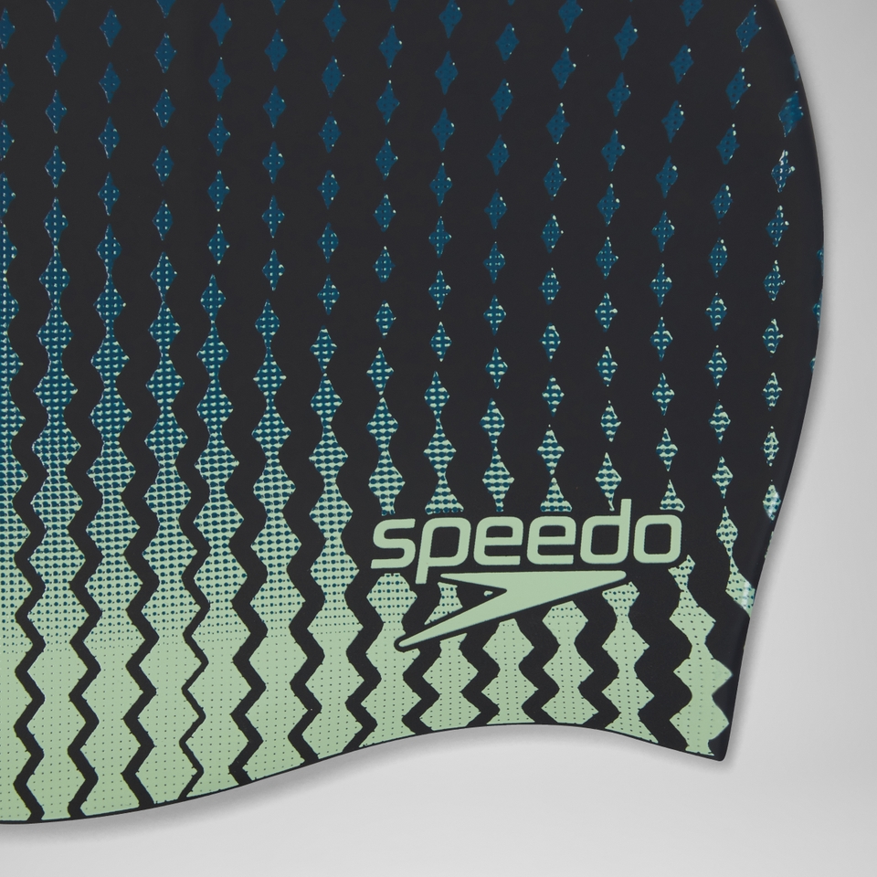 Printed Silicone Cap Black/Green