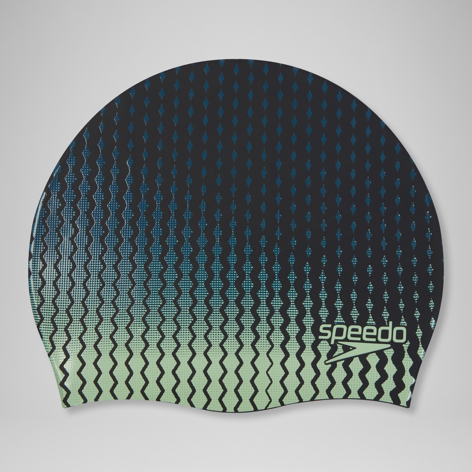 Printed Silicone Cap Black/Green