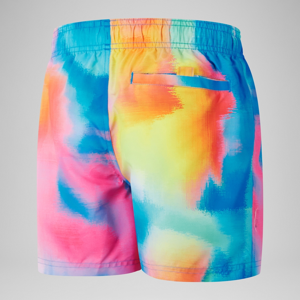 Jungen Badeshorts mit Digital-Print, 13" Blau/Gelb