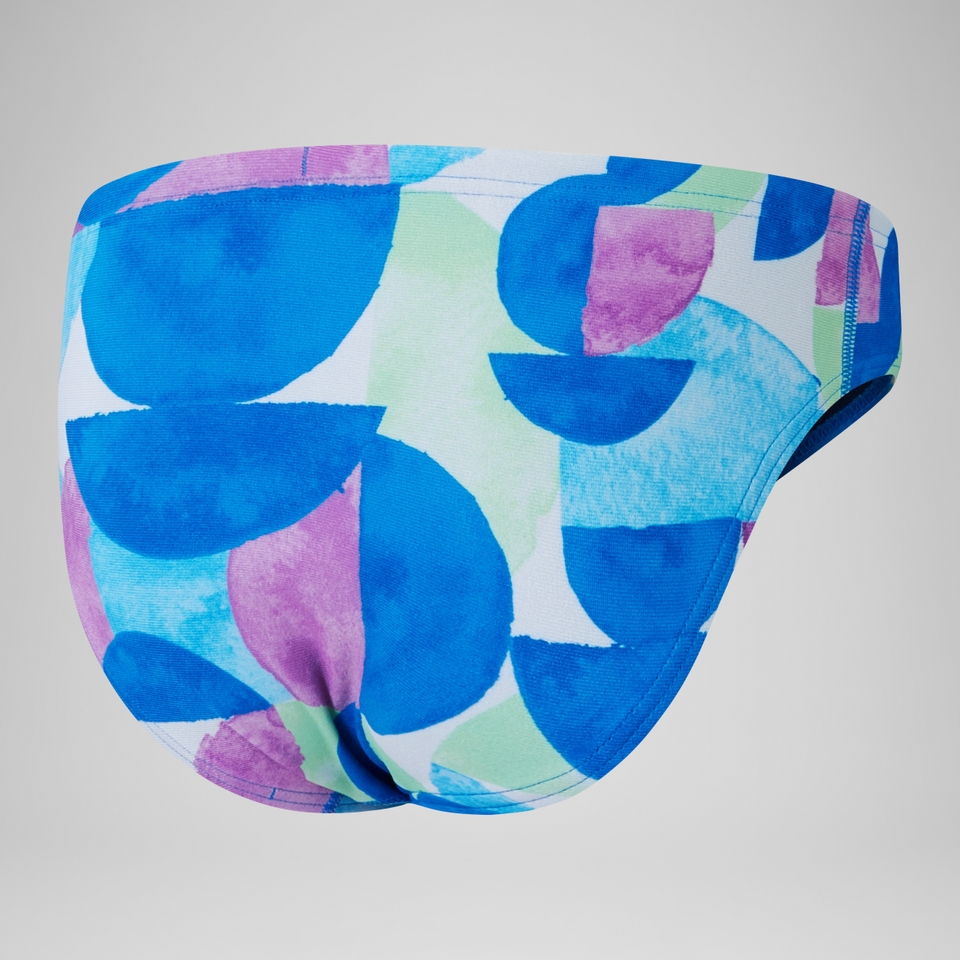 Jungen Badehose mit digitalem Allover-Print, 6,5 cm Grün/Pink