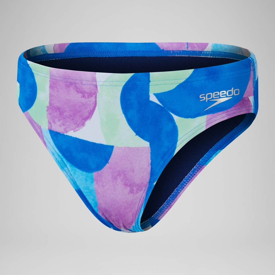 Jungen Badehose mit digitalem Allover-Print, 6,5 cm Grün/Pink