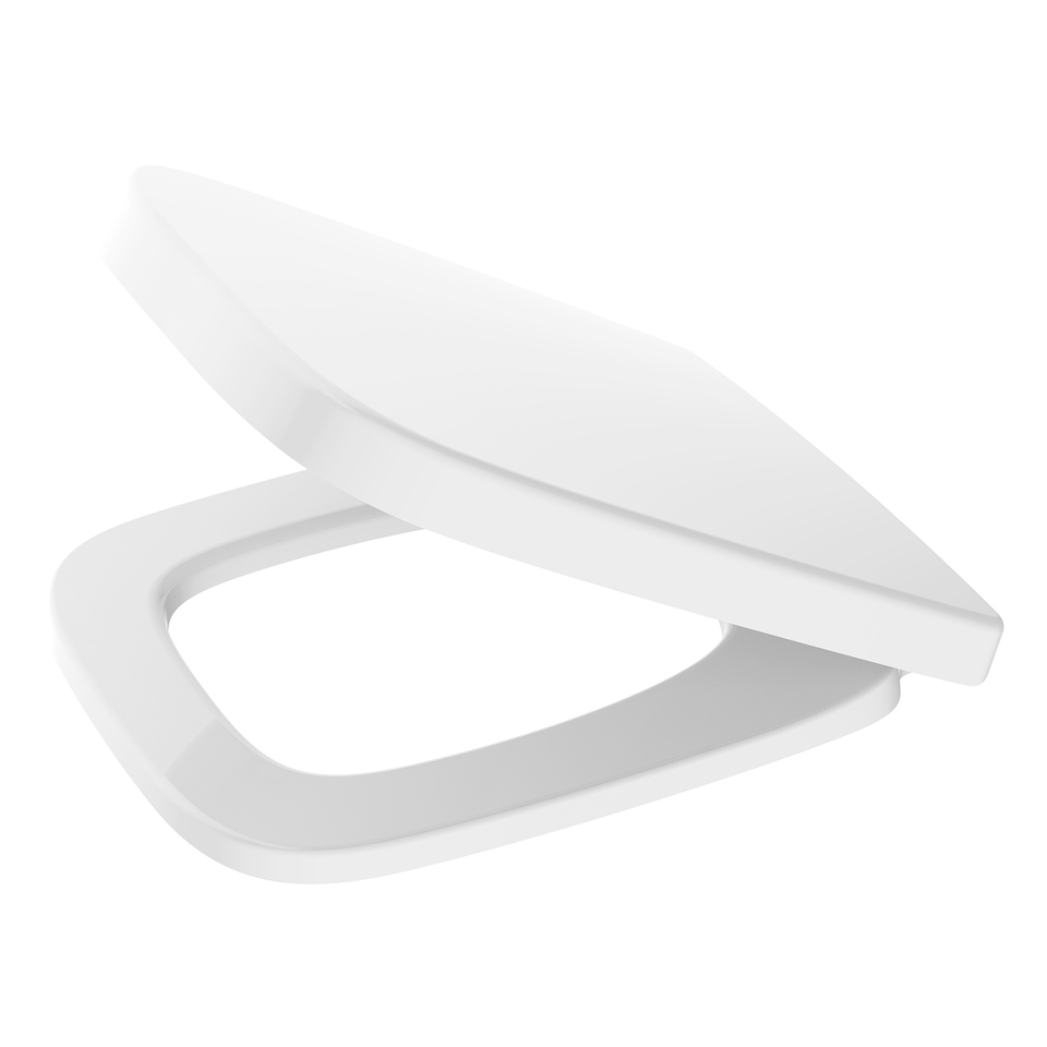 Aqualona Duroplast Square Toilet Seat White Homebase