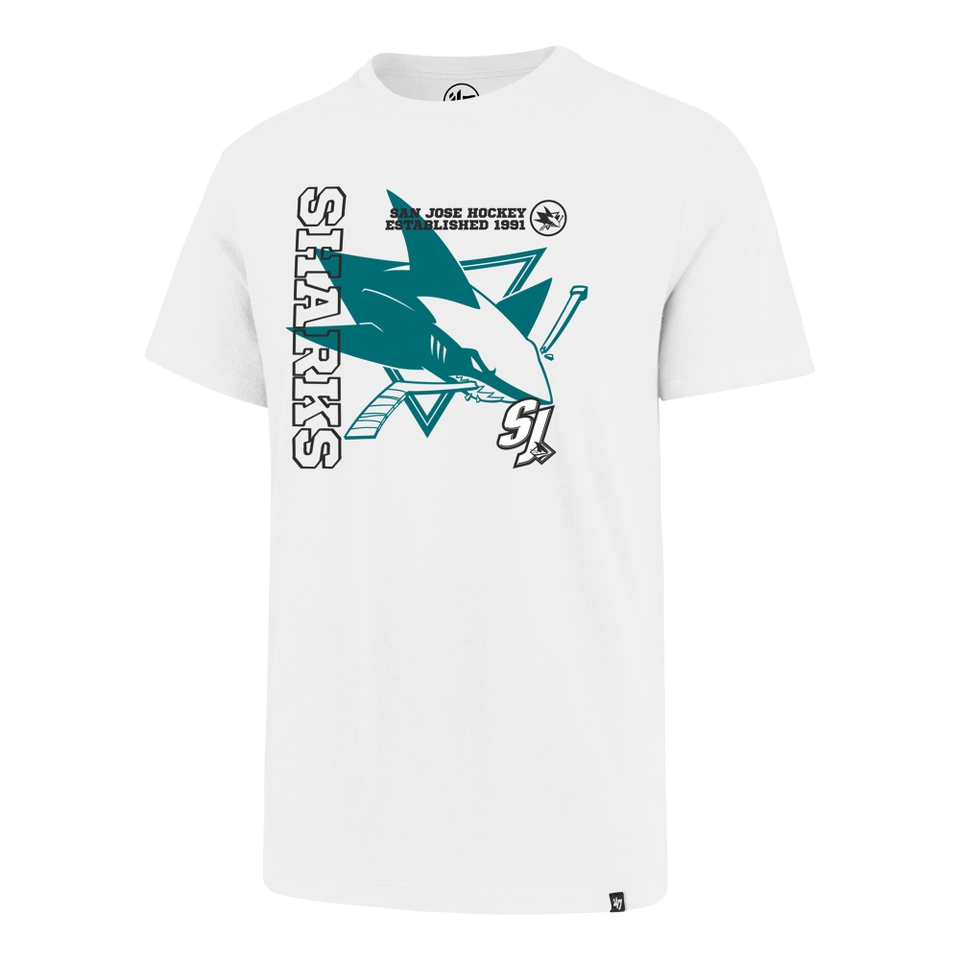 San Jose Sharks '47 SPLITTER Tee - White Wash