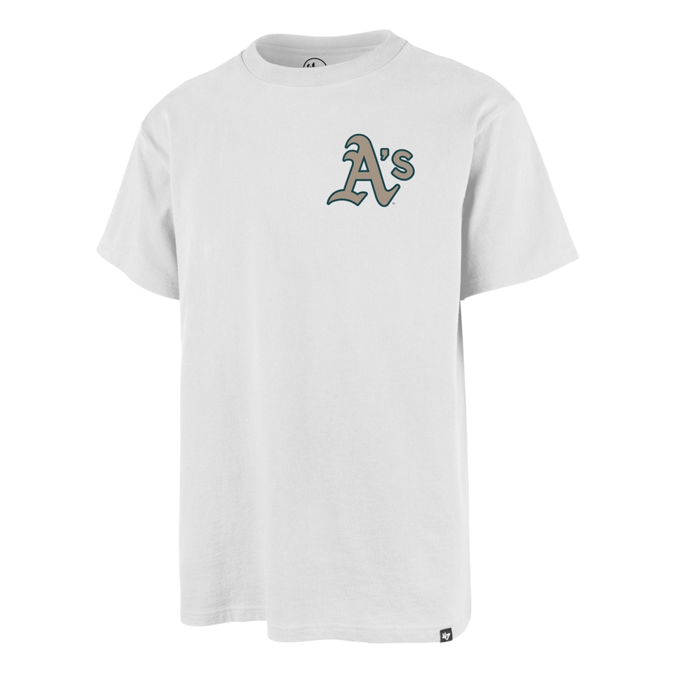 Oakland Athletics '47 Cooperstown Backer ECHO Tee - White Wash