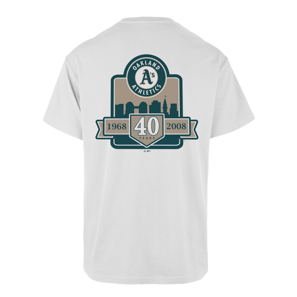 Oakland Athletics '47 Cooperstown Backer ECHO Tee - White Wash