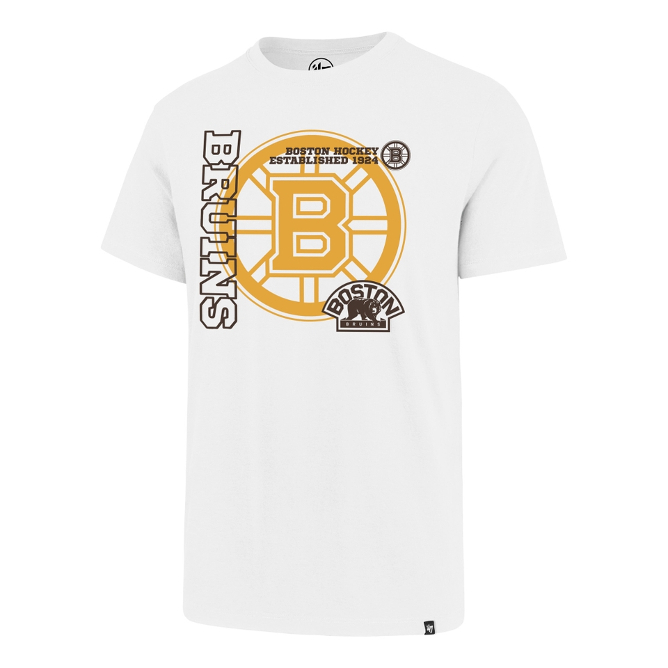 Boston Bruins '47 SPLITTER Tee - White Wash