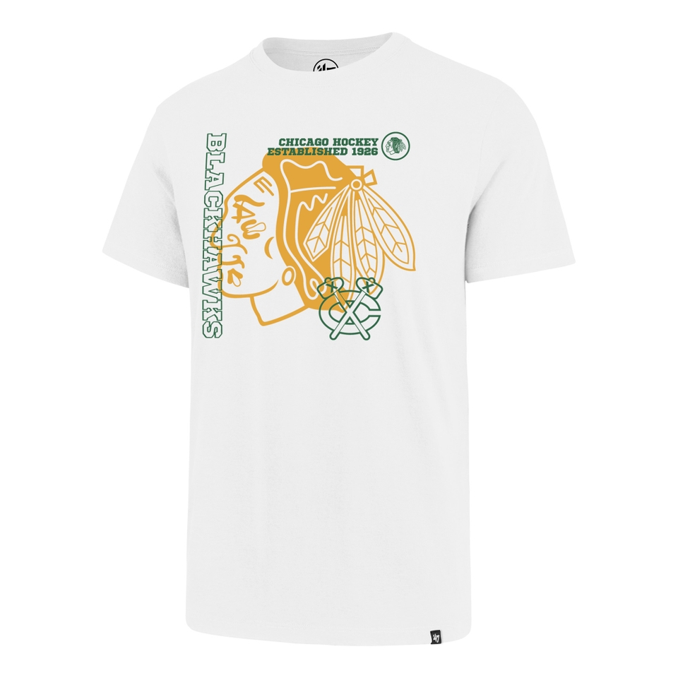 Chicago Blackhawks '47 SPLITTER Tee - White Wash