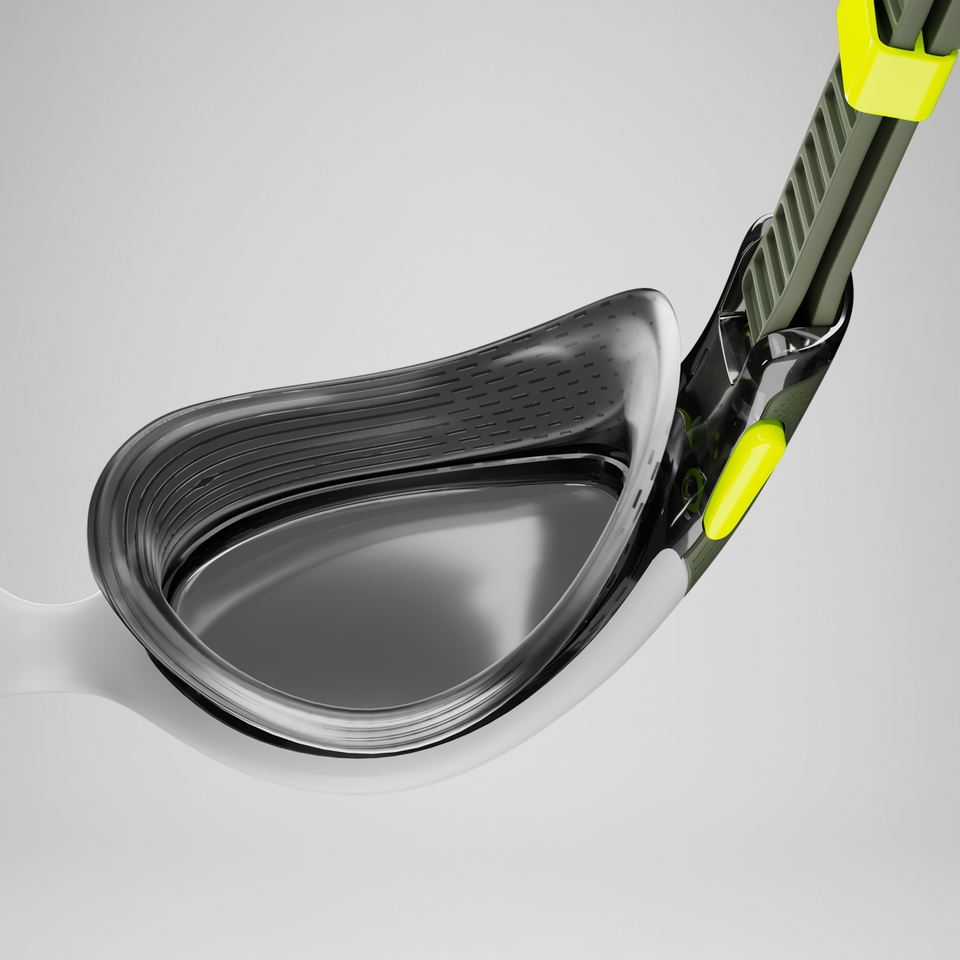 Damen Polarisierte Biofuse 2.0 Schwimmbrille Landgrün/Hypergelb/Weiß