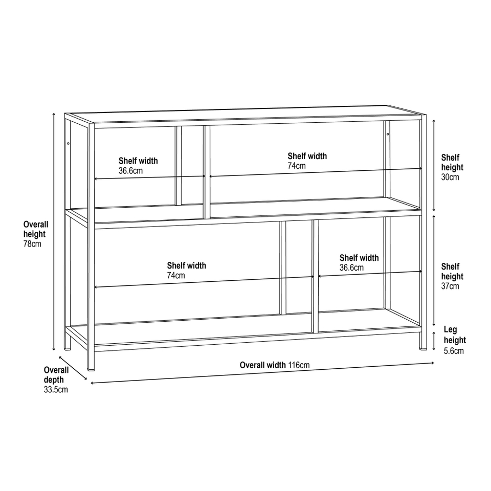 Fraser Console Table Black Homebase
