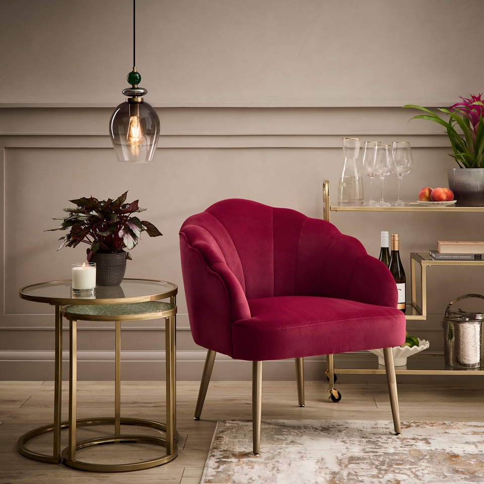 Homebase chairs pink hotsell