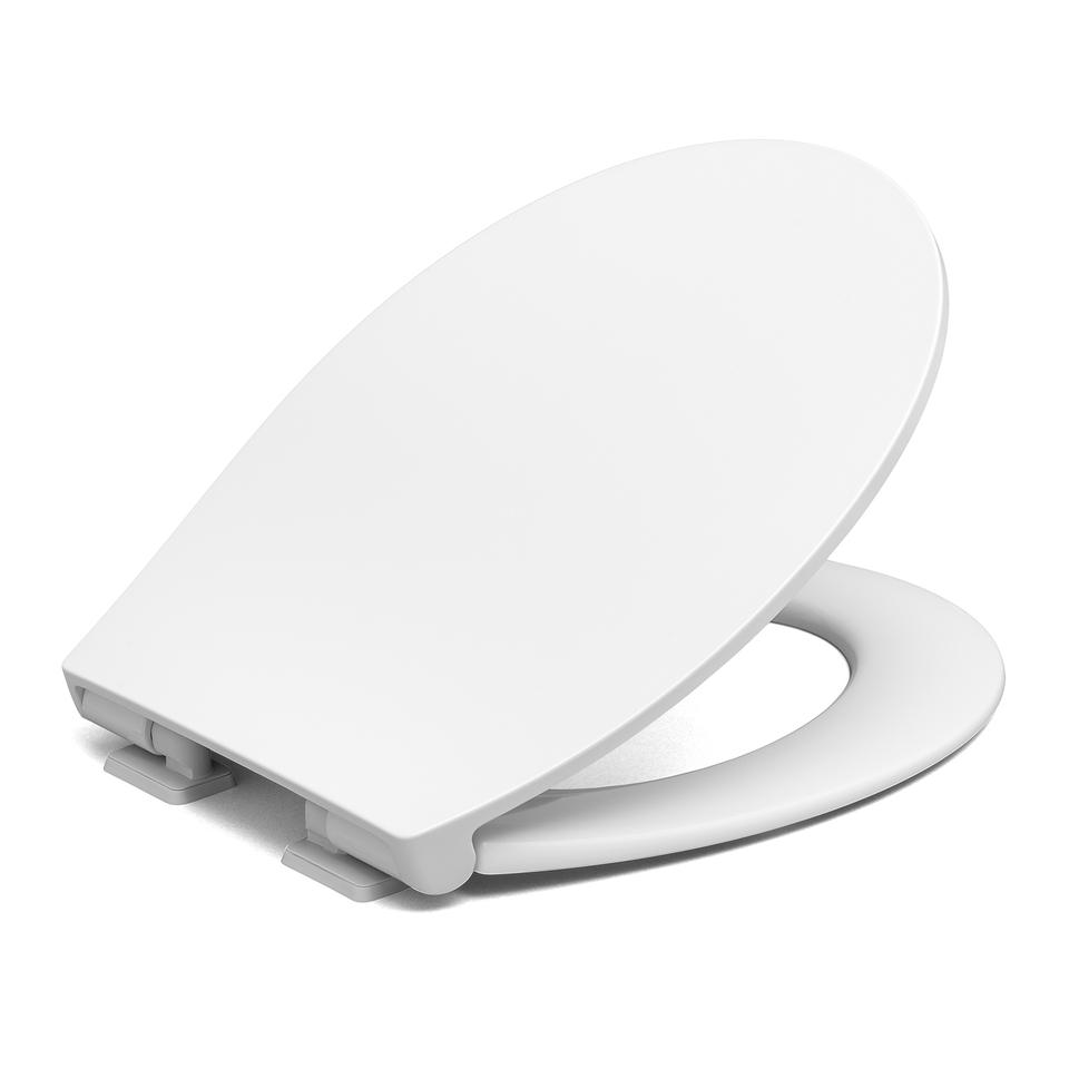Cedo Plastic Slim Oval Soft Close Toilet Seat White Homebase