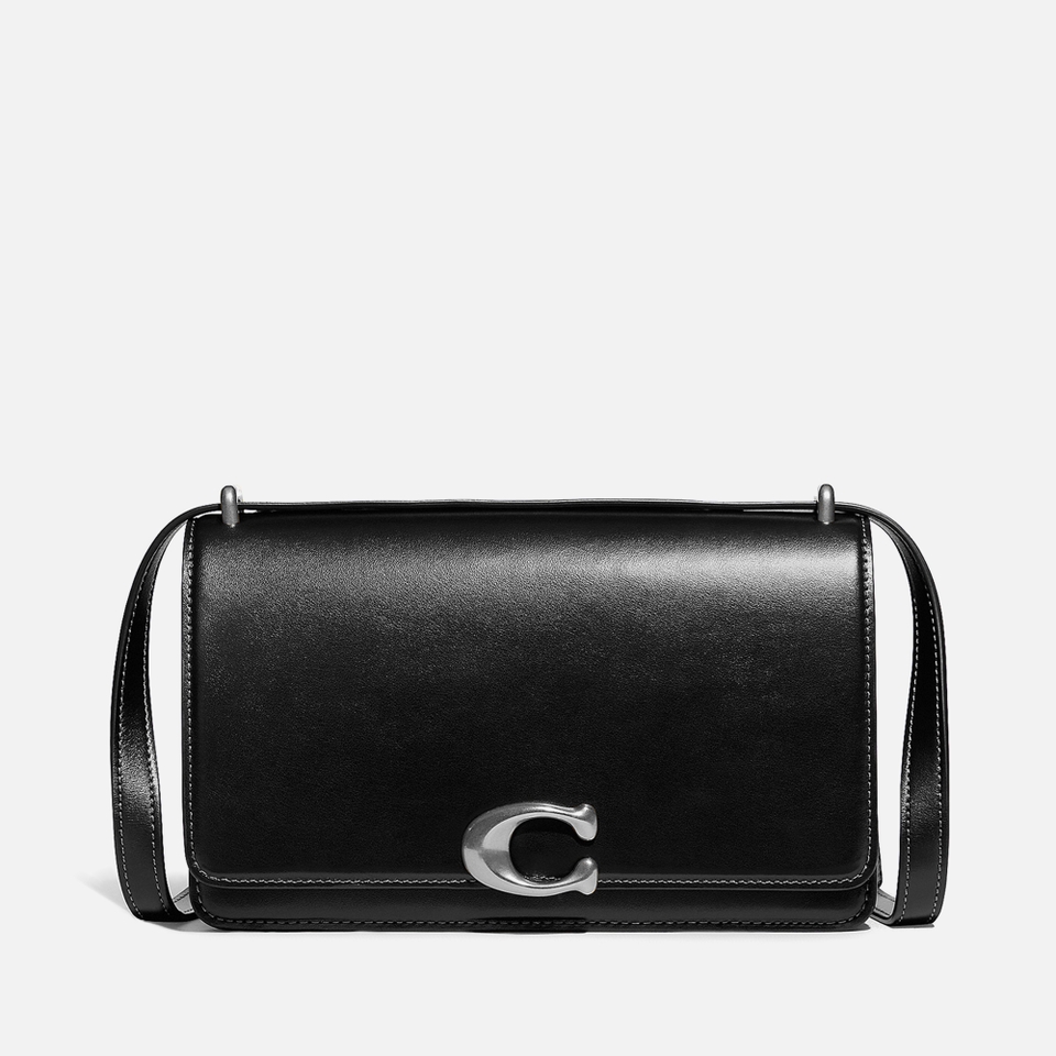 Coach Bandit Luxe Refined Calf Leather Shoulder Bag - Black/Silver