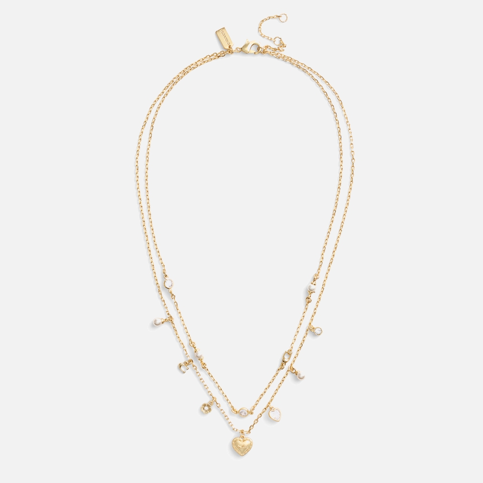 Coach Pearl Gold-Tone Multi Layer Necklace