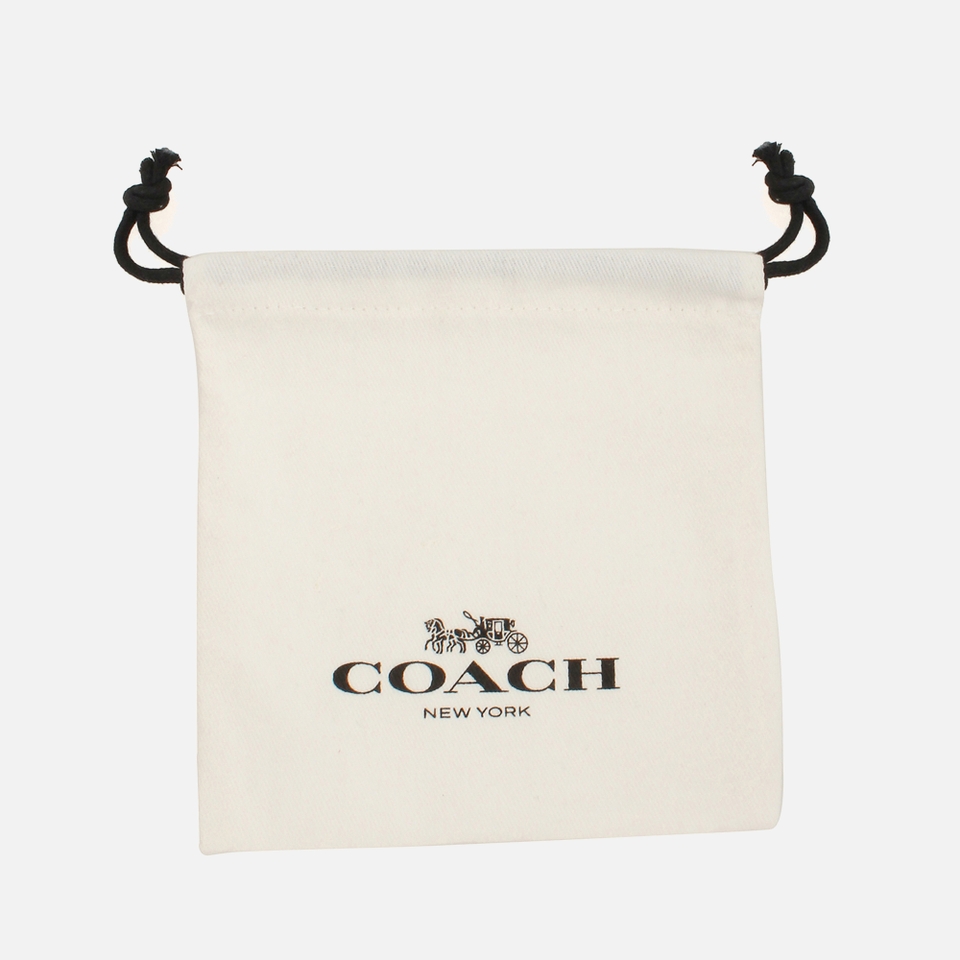 Coach Interlock C Gold-Tone Small Hoop Earrings