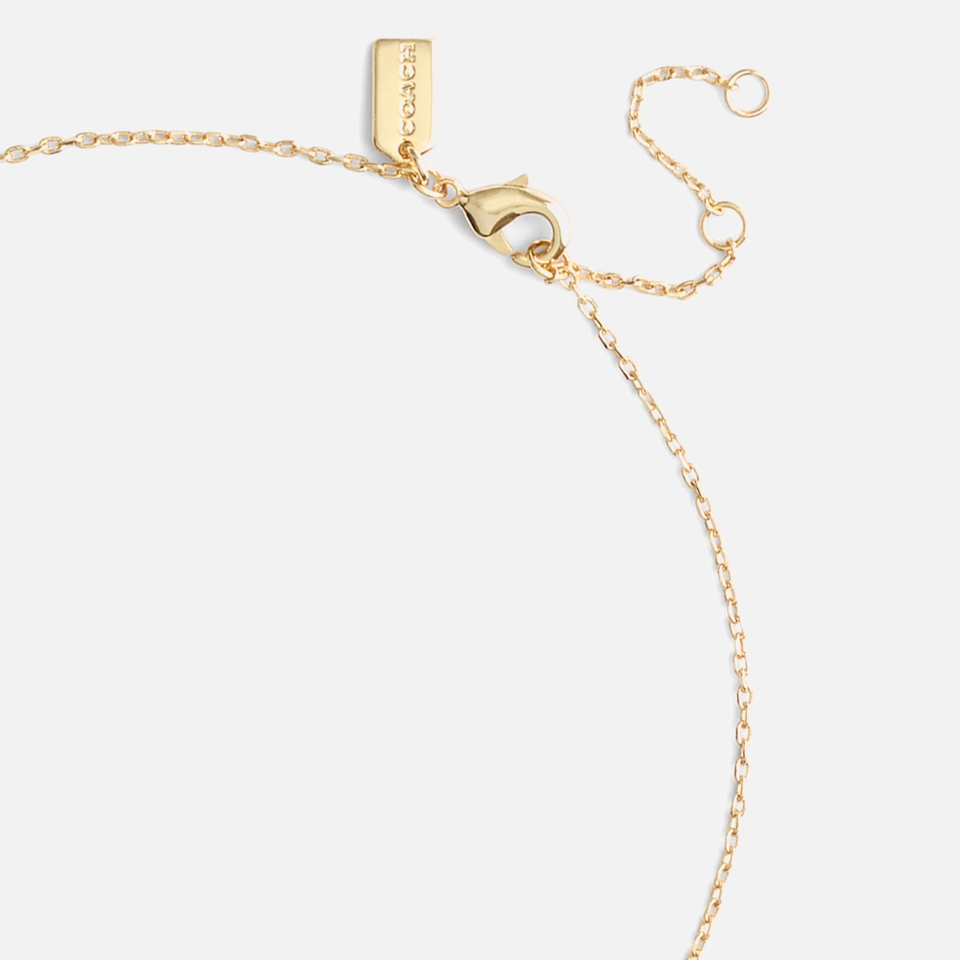 Coach Cluster Gold-Tone Charm Necklace