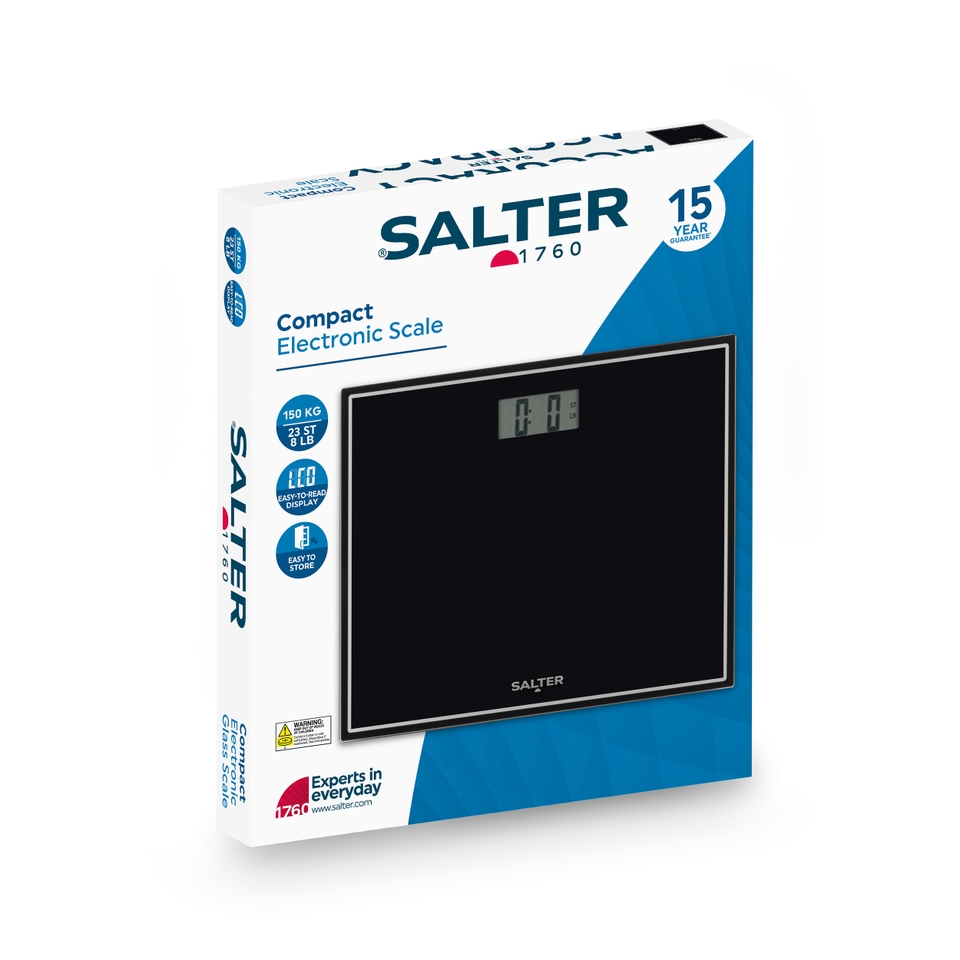 Salter 9207 BK3R Digital Bathroom Scales Black Homebase