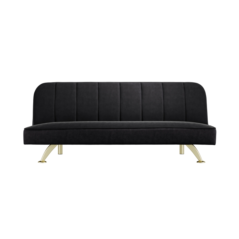 Burlington Folding Sofa Bed  - Black and Brushed Gold