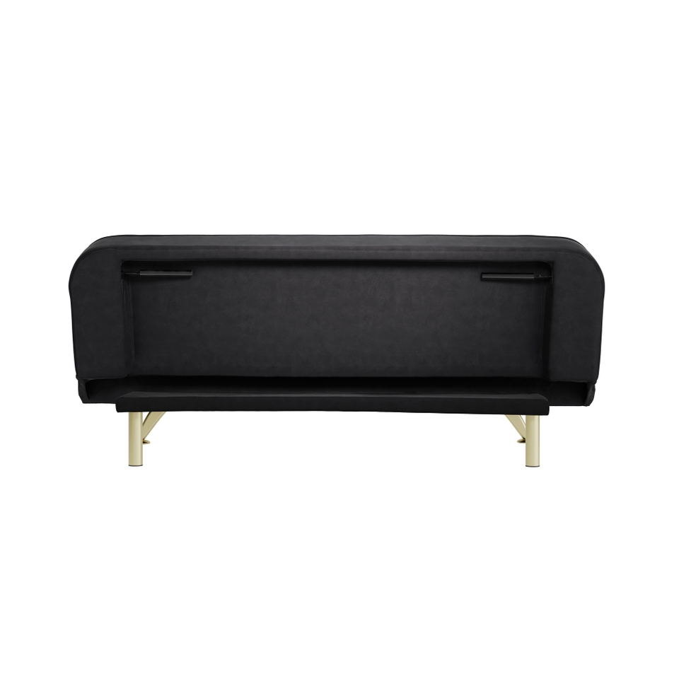 Burlington Folding Sofa Bed  - Black and Brushed Gold