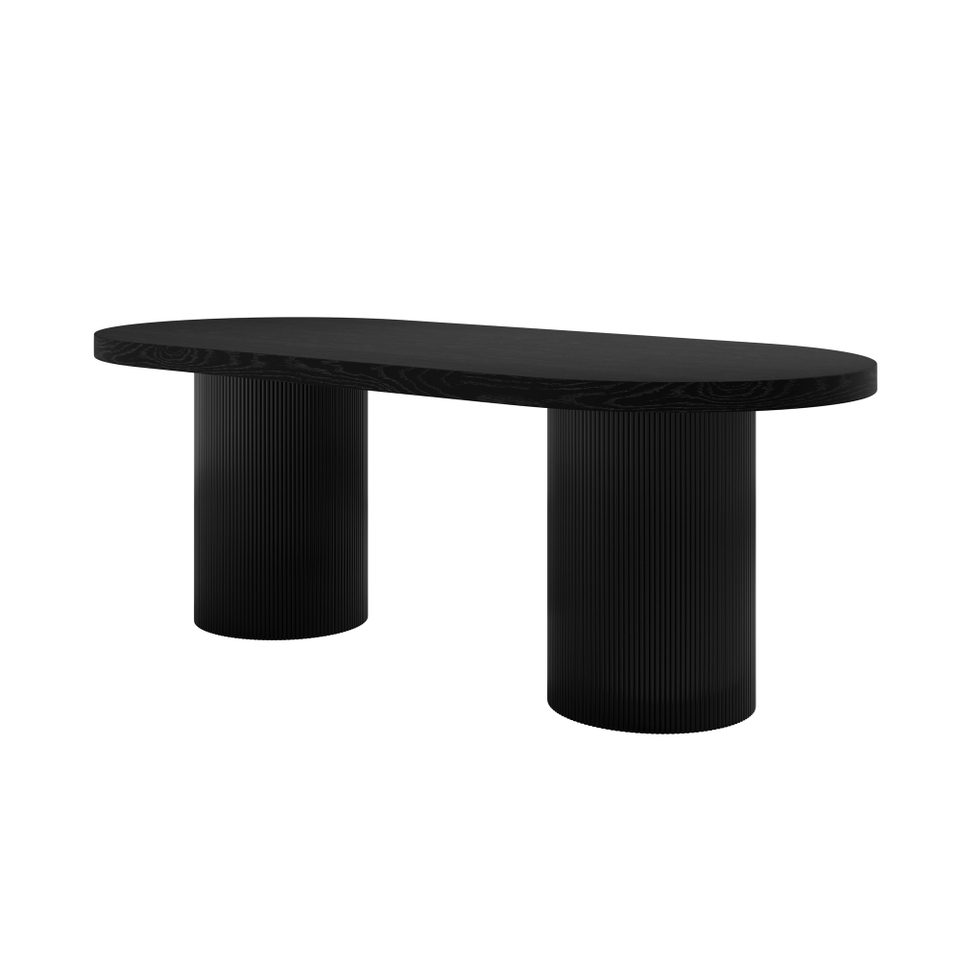 Rina 6 Seater Dining Table - Black