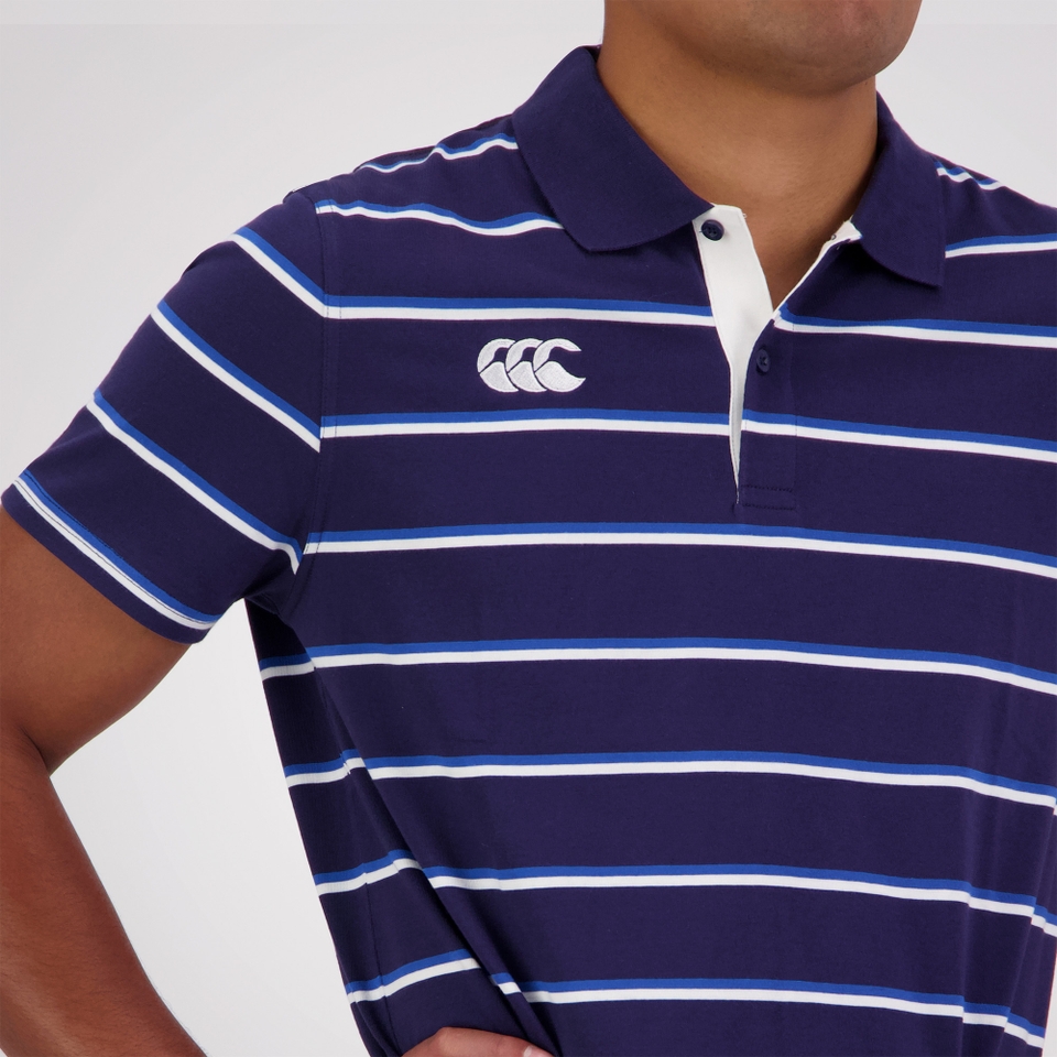 MENS YARN DYE POLO PEACOAT