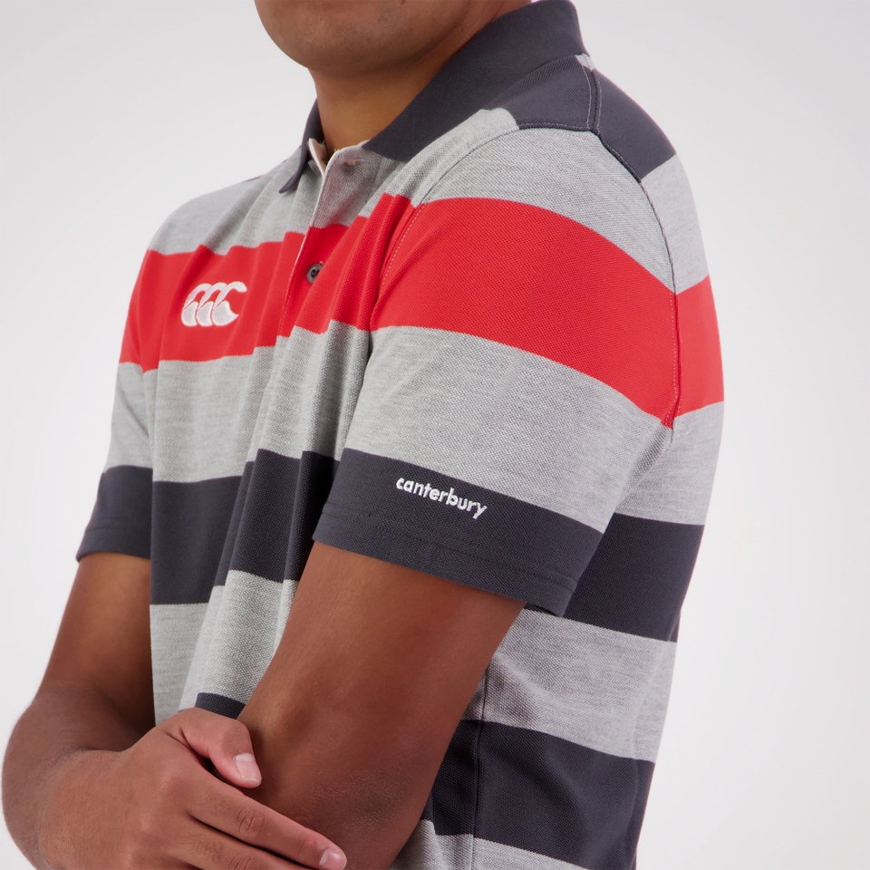MENS ENGINEERED STRIPE POLO CLASSIC MARLE