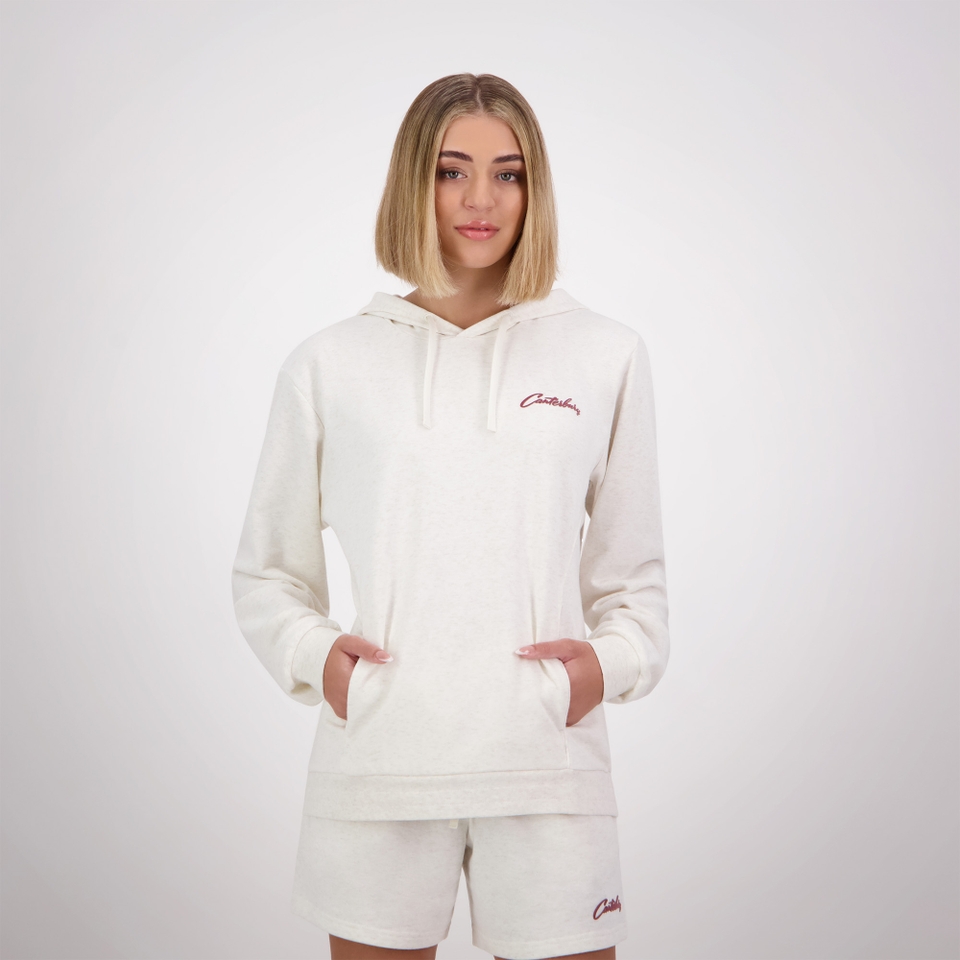 WOMENS SCENE-SET HOODIE EGRET MARLE