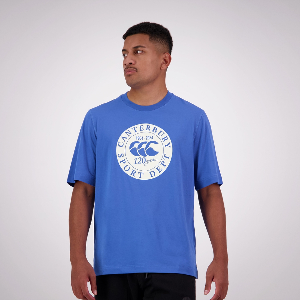 MENS SPORT DEPT. LOGO T-SHIRT BLUE