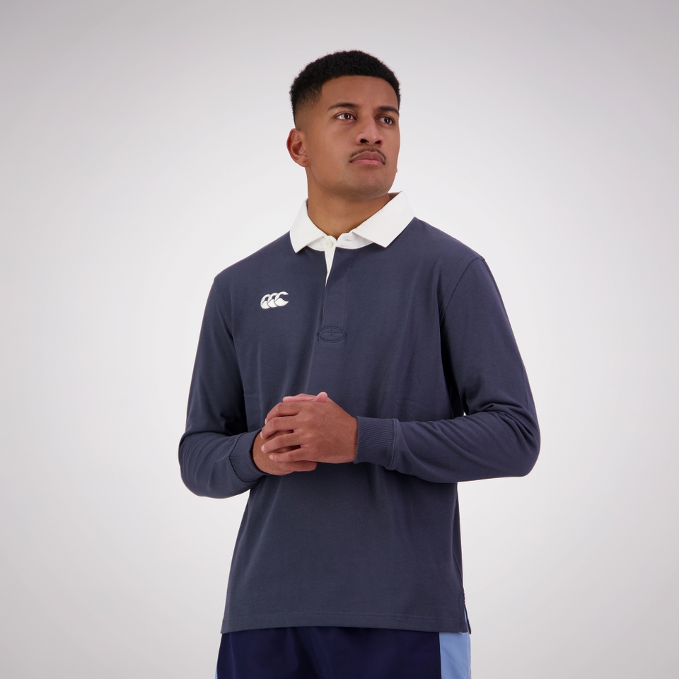 Canterbury of New Zealand M SOLID DYE LS RUGBY OMBRE BLUE