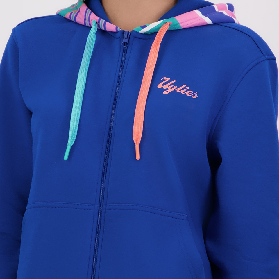 WOMENS UGLIES FULL ZIP HOODIE BLUE
