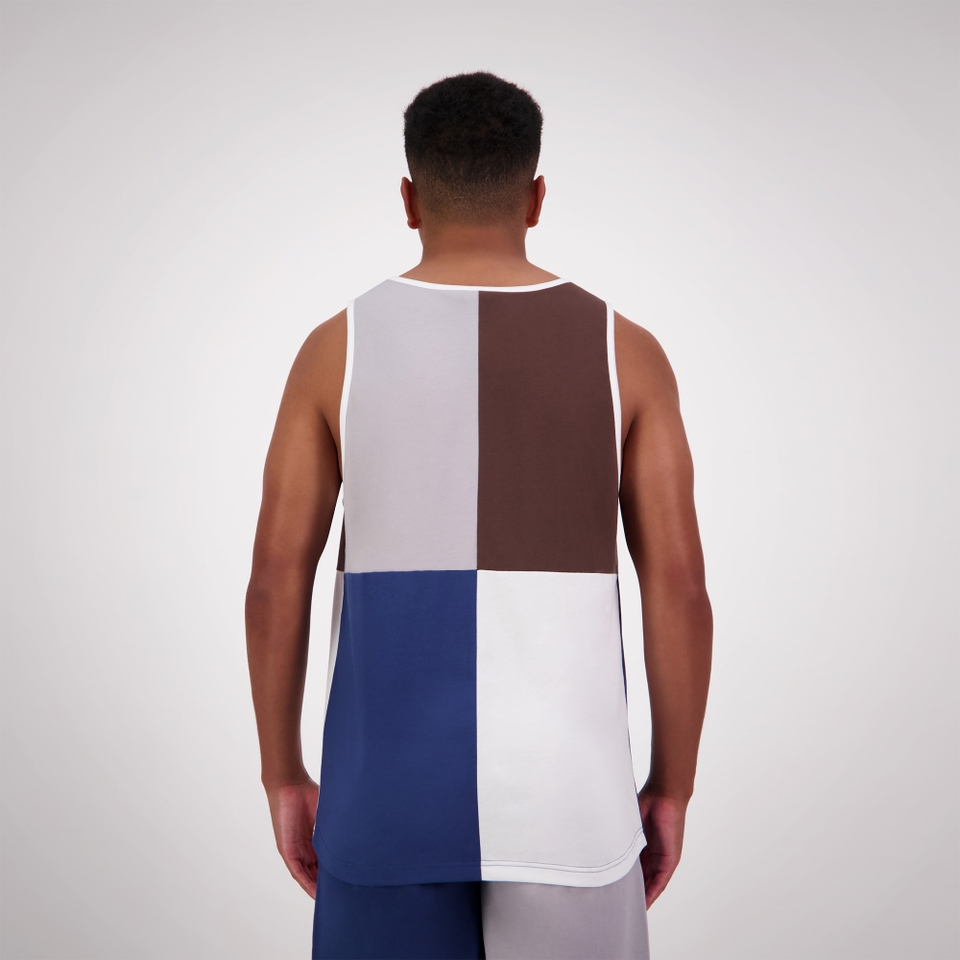 Canterbury of New Zealand M HARLEQUIN BLOCK SINGLET MULTI