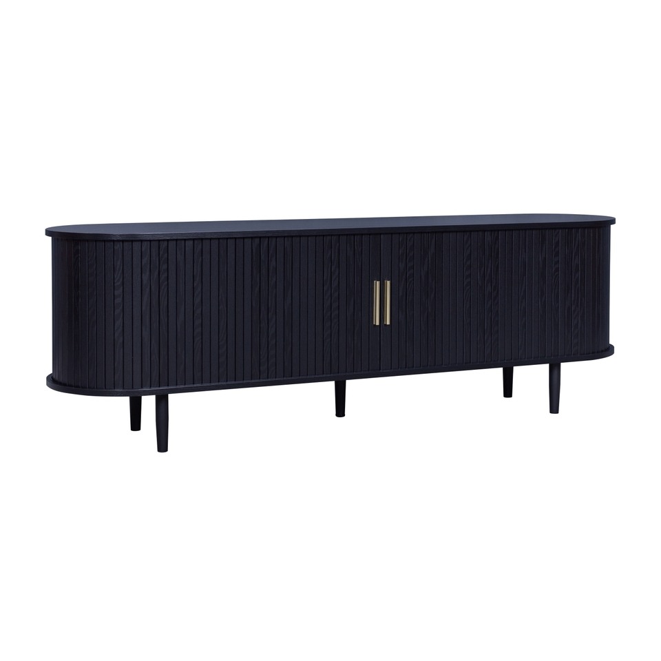 Kendall Tambour Wide TV Stand - Black
