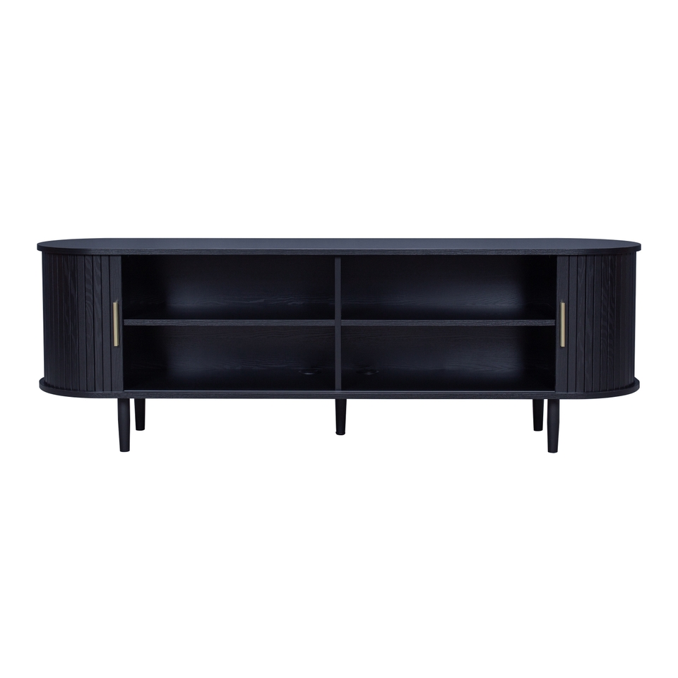 Kendall Tambour Wide TV Stand - Black