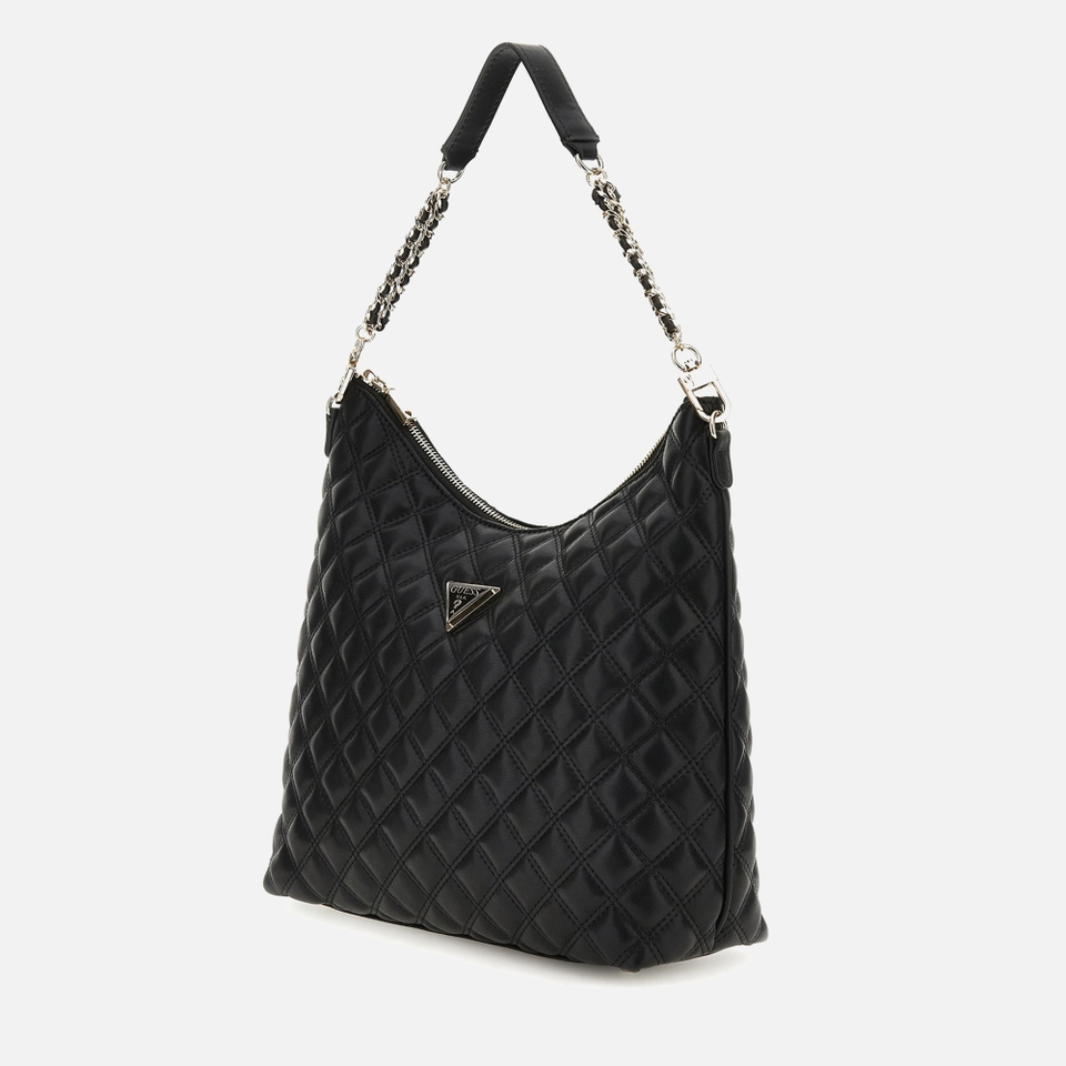 Guess Giully Diamond-Quilted Faux Leather Hobo Bag