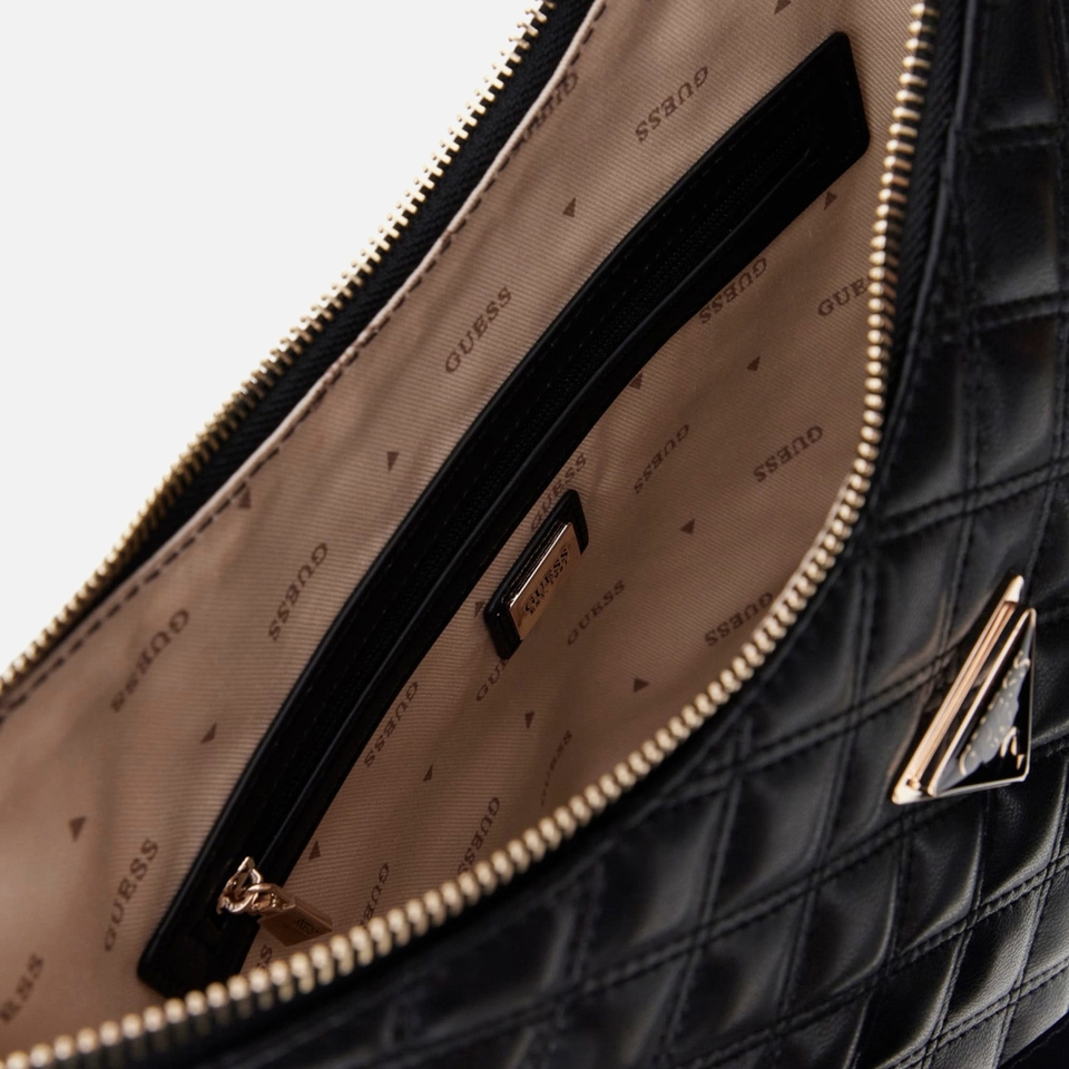 Guess Giully Diamond-Quilted Faux Leather Hobo Bag