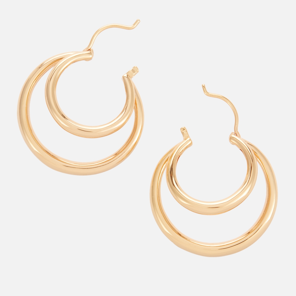 Astrid & Miyu Illusion Dome Gold-Plated Hoop Earrings