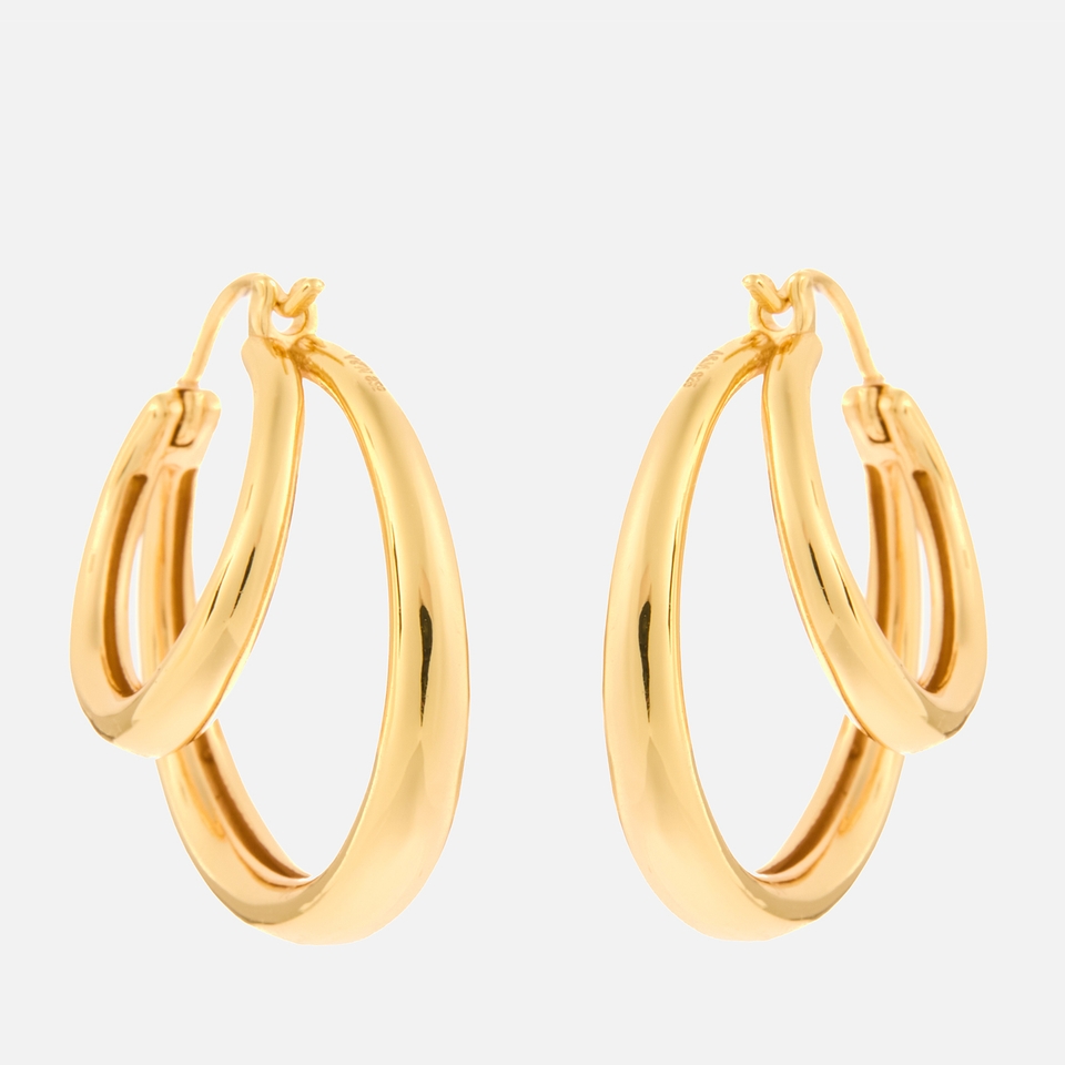 Astrid & Miyu Illusion Dome Gold-Plated Hoop Earrings