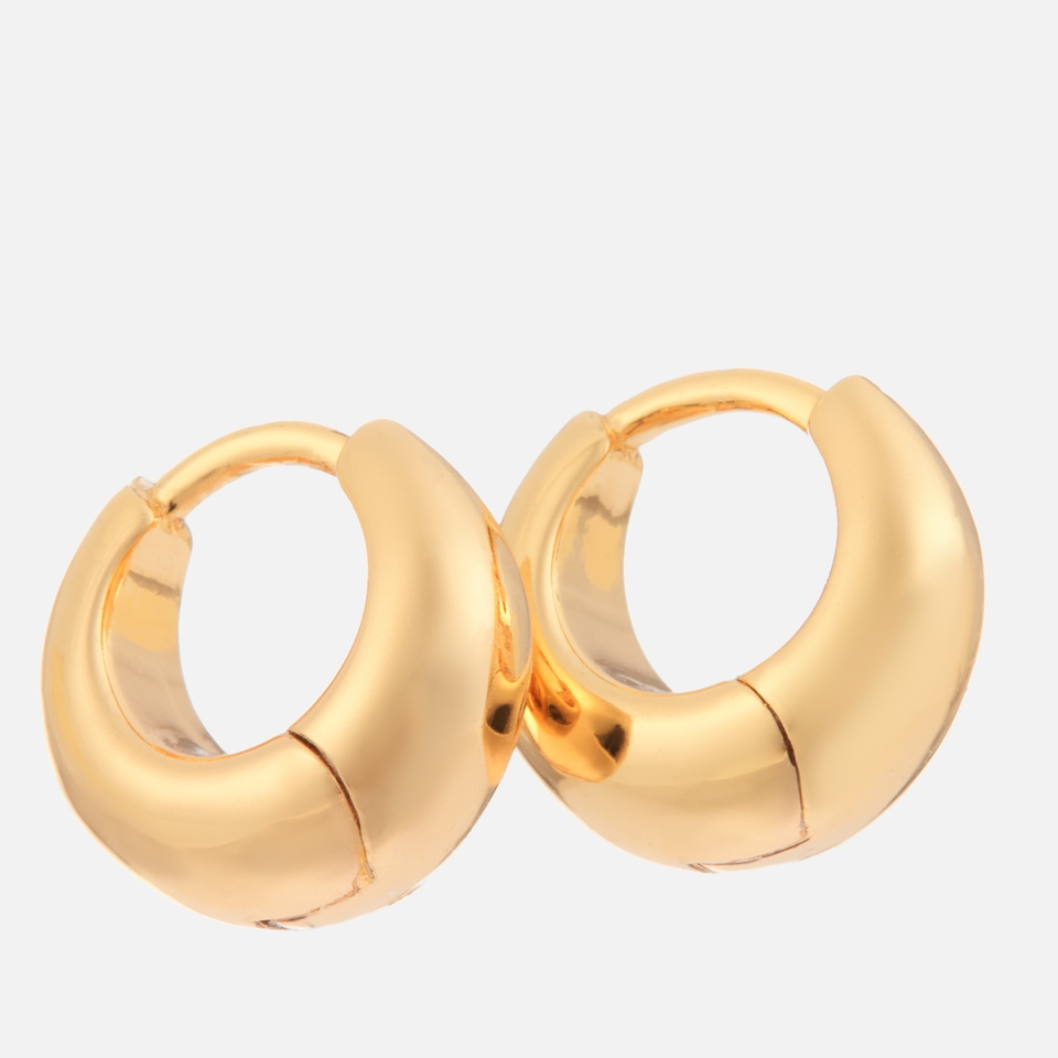Astrid & Miyu Dome Gold-Plated Huggie Earrings