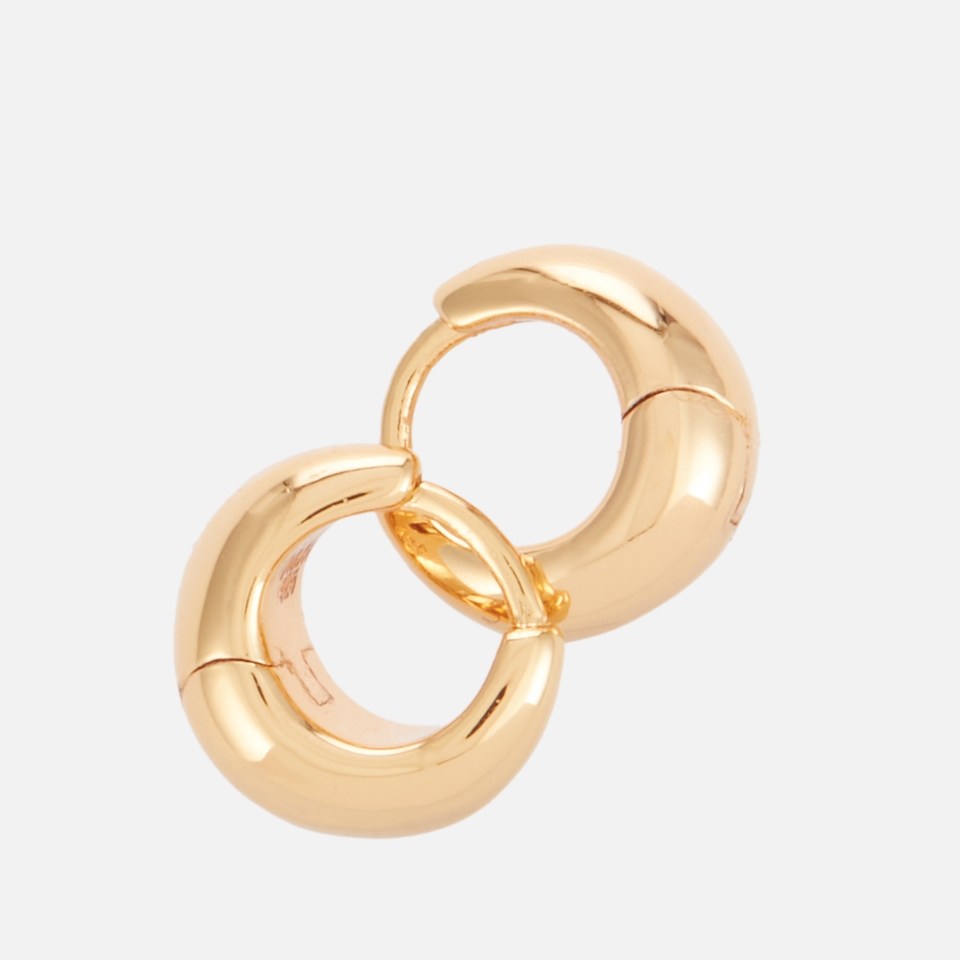 Astrid & Miyu Dome Gold-Plated Huggie Earrings